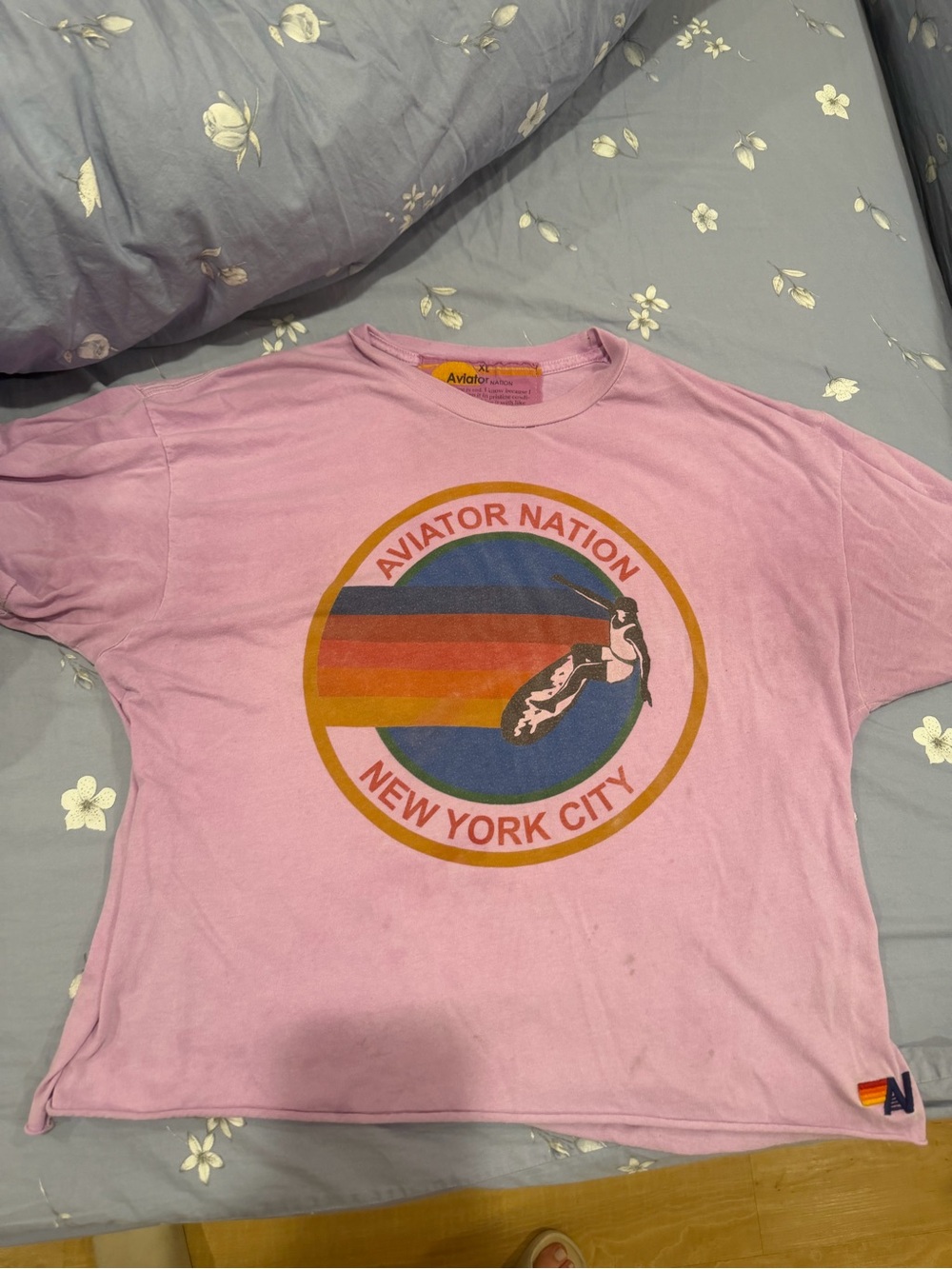 Aviator Nation women’s Pink 'New York City' Graphic Tee
